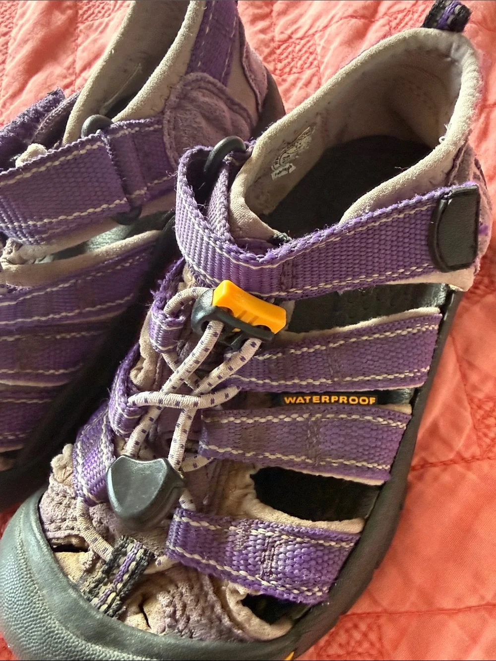 KEEN Kids Purple and Black Waterproof Closed-Toe Sandals
